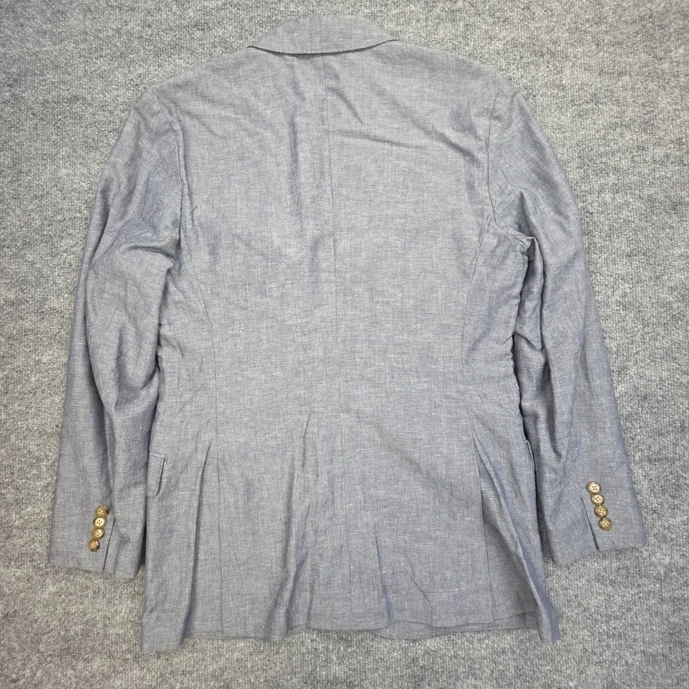 J.Crew Ludlow Somelos Blazer Men's 40R Gray-Blue Linen Blend 2-Button